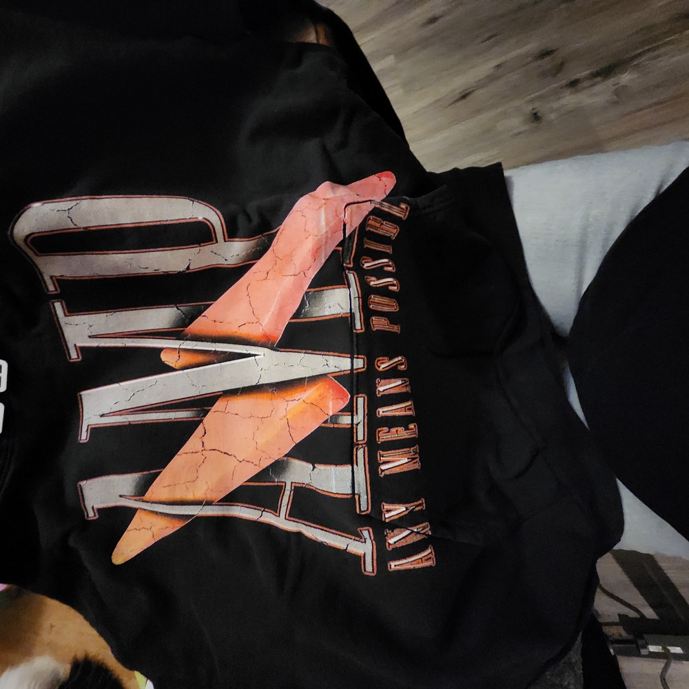 Black and Orange Graphic Hoodie